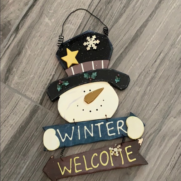 Winter Welcome Wooden Hanging Sign Home Decor - Picture 4 of 4